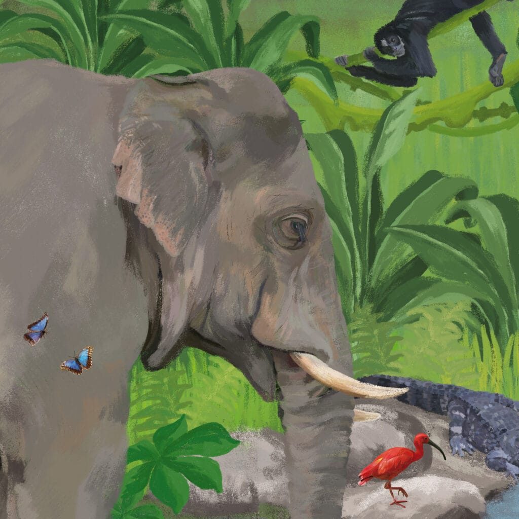 Mega groot doek detail 1